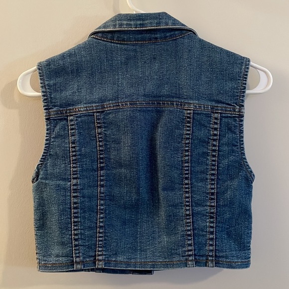 Love Culture Crop Top Jean Jacket Vest - Picture 3 of 3